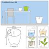 LECHUZA Planter Classico Color 28 ALL-IN-ONE White High Gloss 13190