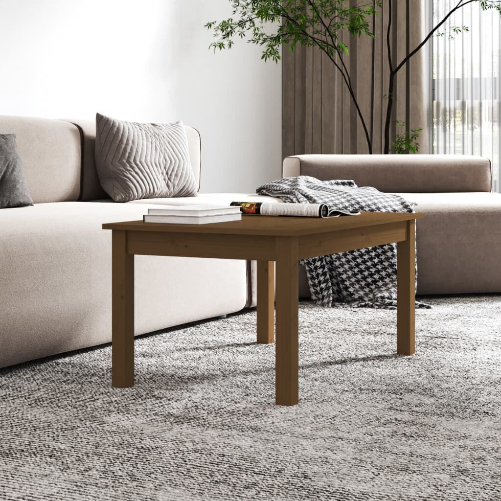 vidaXL Coffee Table Honey Brown 80x50x40 cm Solid Wood Pine