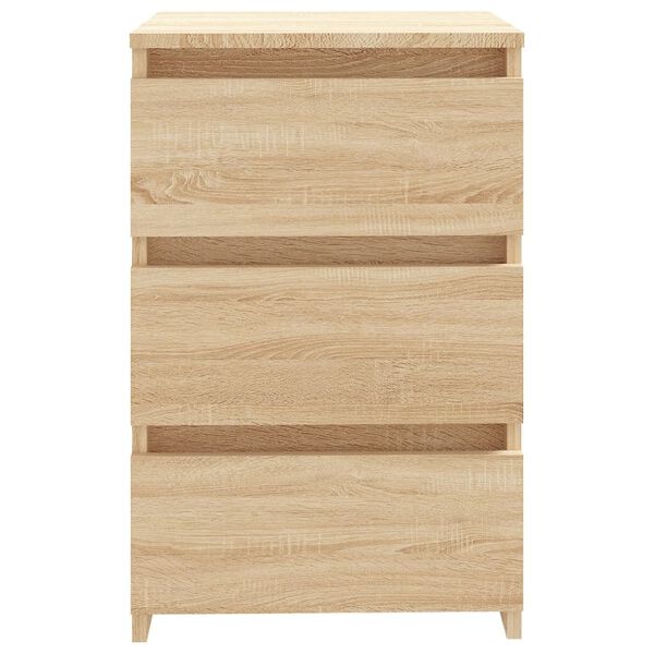 vidaXL Bed Cabinet Sonoma Oak 40x35x62.5 cm Engineered Wood