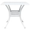 vidaXL Garden Table Set 5 pcs White Cast Aluminium
