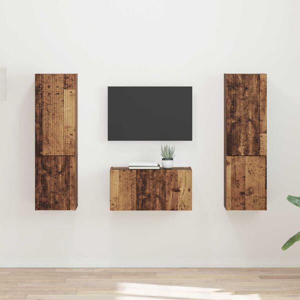 vidaXL TV Cabinet Set 5 pcs Old Wood Engineered Wood