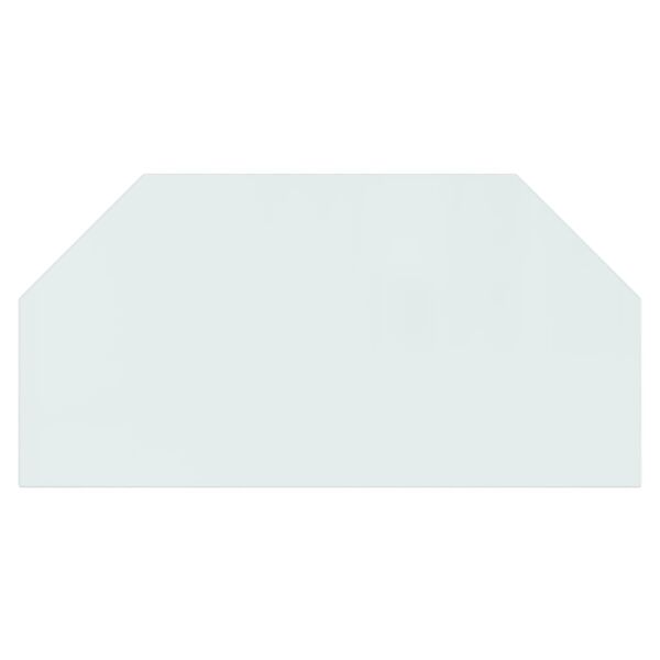 vidaXL Fireplace Glass Plate Hexagon 100x50 cm