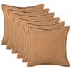 vidaXL Cushion Cover 6 pcs HOUTEN Beige 50 x 50 cm Boucl&eacute;