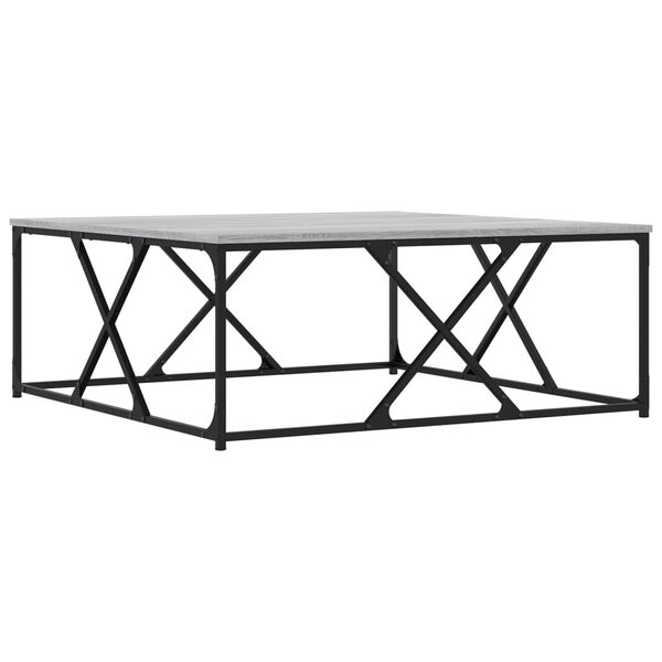 vidaXL Coffee Table Grey Sonoma 100x100x40 cm Engineered Wood