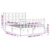 vidaXL Bed Frame without Mattress Double Solid Wood Pine