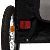 vidaXL Pet Bike Trailer with Storage Black 124.5 x 63.5 x 53 cm