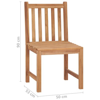 vidaXL Garden Chairs 8 pcs Solid Teak Wood