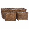 vidaXL Planter Basket with Storage 3 pcs Brown