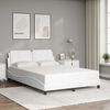 vidaXL Bed Frame without Mattress "Zadar" White 120x200 cm Faux Leather