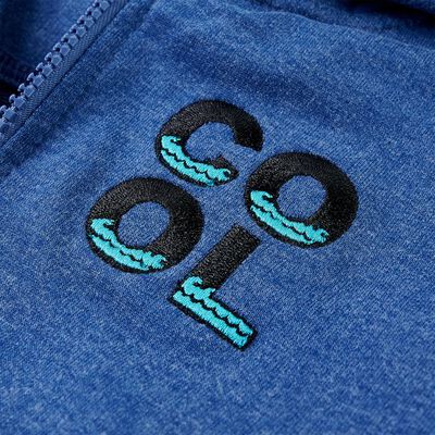 Kids' Hooded Sweatshirt with Zip Dark Blue Melange 92