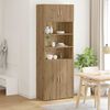 vidaXL Storage Cabinet Artisan Oak 80 x 42.5 x 225 cm Engineered Wood