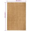 vidaXL Rug Rectangular Natural 200x300 cm Jute