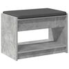 vidaXL Hall Bench with Cushion Concrete Grey 63 x 38 x 45 cm