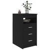 vidaXL Drawer Cabinet Black 40x50x76 cm Engineered Wood