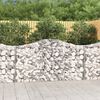 vidaXL Arched Gabion Baskets 25 pcs 200x30x100/120 cm Galvanised Iron