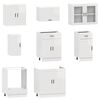 vidaXL 8 Piece Kitchen Cabinet Set Kalmar High Gloss White Engineered Wood