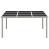 vidaXL Garden Dining Table 170x170x74.5 cm Glass and Steel