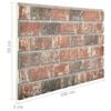 vidaXL 3D Wall Panels with Dark Brown & Grey Brick Design 10 pcs EPS