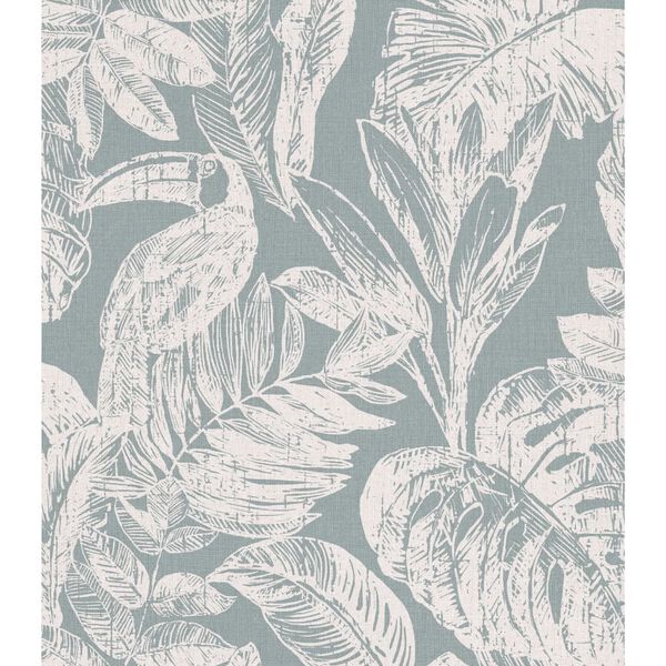 DUTCH WALLCOVERINGS Wallpaper Rebecca Grey and White