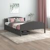 vidaXL Bed Frame without Mattress Dark Grey Solid Wood Pine 140x200 cm (322049+321990)