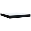 vidaXL Box Spring Bed with Mattress Black 180x200 cm Fabric
