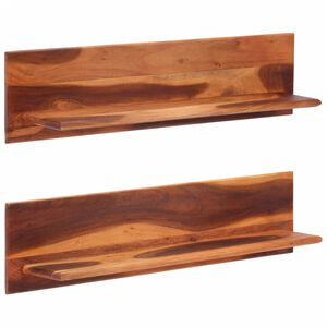 vidaXL Wall Shelves 2 pcs 112x20x26 cm Solid Wood Acacia