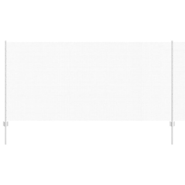 vidaXL Fence with Post Silver 1.2 x 50 m Steel