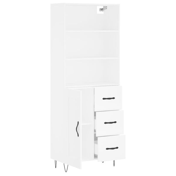 vidaXL Highboard White 69.5x34x180 cm Engineered Wood