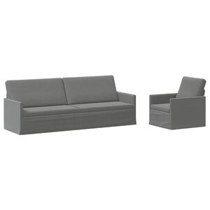 vidaXL Sofa Set 2 pcs Dark Grey Velvet