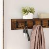 vidaXL Wall-Mounted Coat Rack Smoked Oak 60 x 10.5 x 10.5 cm