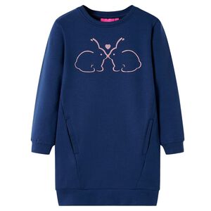 vidaXL Kids' Sweatshirt Dress Navy 92