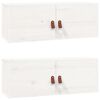 vidaXL Wall Cabinets 2 pcs White 80x30x30 cm Solid Wood Pine