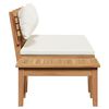 vidaXL Garden Bench 2 pcs Cream and Brown Solid Teak wood