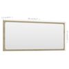 vidaXL Bathroom Mirror Sonoma Oak 90x1.5x37 cm Engineered Wood