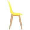 vidaXL Dining Chairs 2 pcs Yellow Plastic
