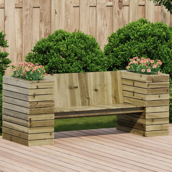 vidaXL Planter Bench 167.5x60x65 cm Impregnated Wood Pine