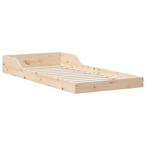 vidaXL Bed Frame Brown 80 x 200 cm Solid Pine Wood