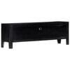 vidaXL TV Cabinet Black 118x30x40 cm Solid Mango Wood