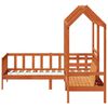 vidaXL Day Bed Set Wax Brown 90 x 200 cm Solid Pine Wood