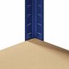 vidaXL 5-Layer Corner Shelf Blue Steel&Engineered Wood