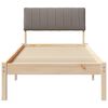 vidaXL Bed frame Brown and taupe 80 x 200 cm Solid pine wood