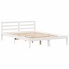 vidaXL Bed Frame without Mattress White 140x190 cm Solid Wood Pine