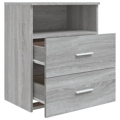 vidaXL Bed Cabinet Grey Sonoma 50x32x60 cm