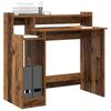 vidaXL Desk with Shelf Old Wood 97 x 45 x 90 cm Engineered Wood