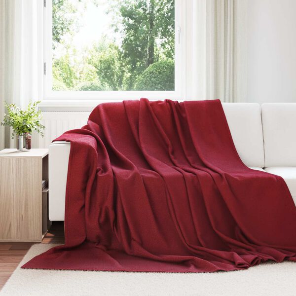 vidaXL Throw Blankets 6 pcs Bordeaux Red 240 x 220 cm Fleece