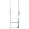 vidaXL 4-Step Dock Ladder Silver 58 x 77 x 166 cm Aluminium