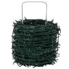 vidaXL Barbed Wire Green 100 m PVC-coated Steel