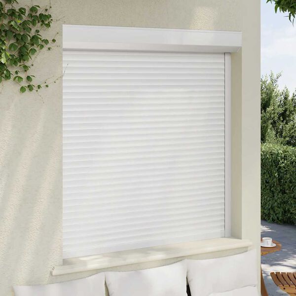 vidaXL Roller Shutter Aluminium 130x140 cm White