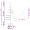 vidaXL Wooden Christmas Tree with Stand Brown 180 cm Bamboo