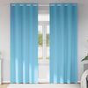 vidaXL Blackout Curtains with Rings 2 pcs Light Blue 260 x 140 cm